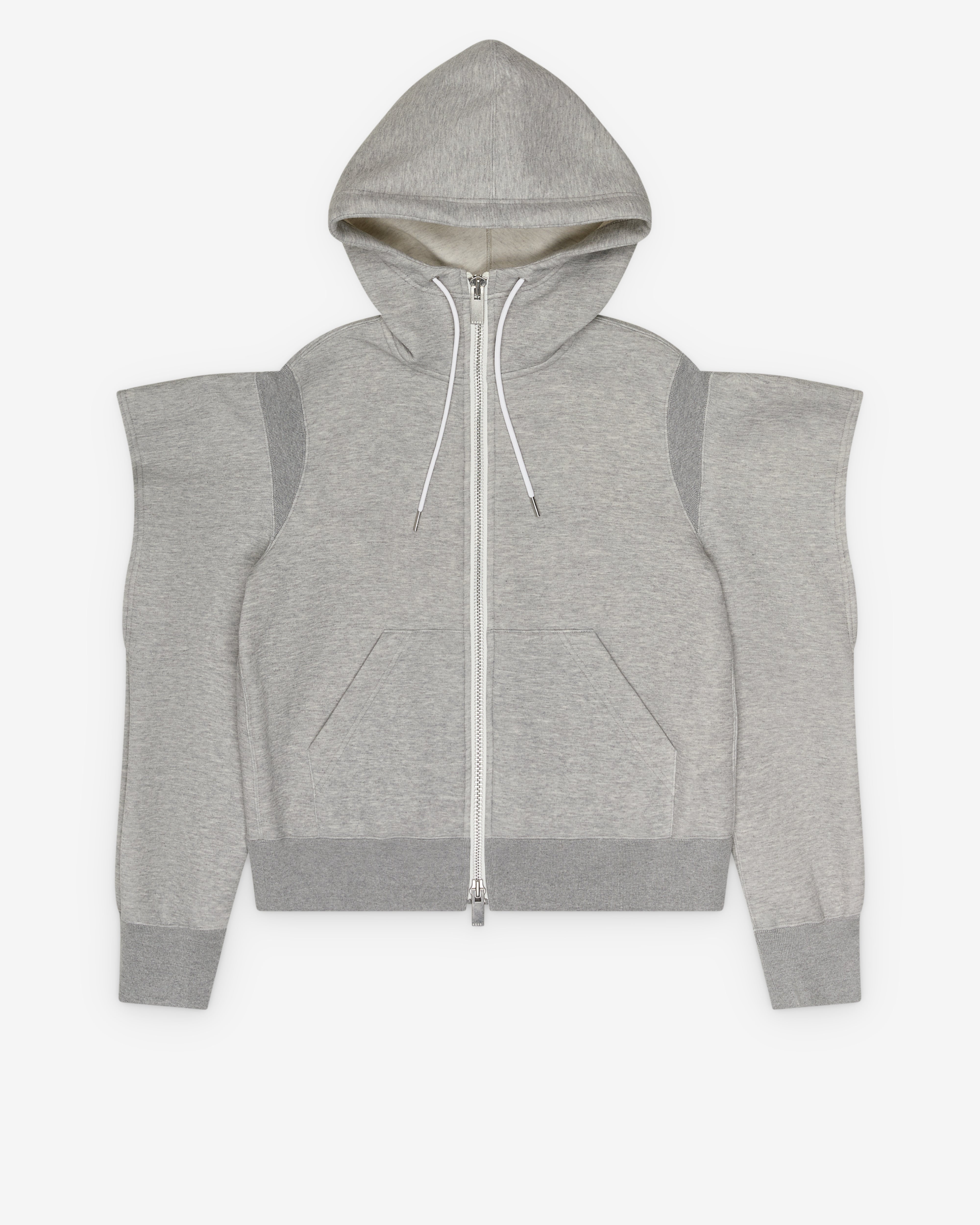 Sacai: Women's Sponge Sweat Hoodie (Light Gray) | DSMNY E-SHOP