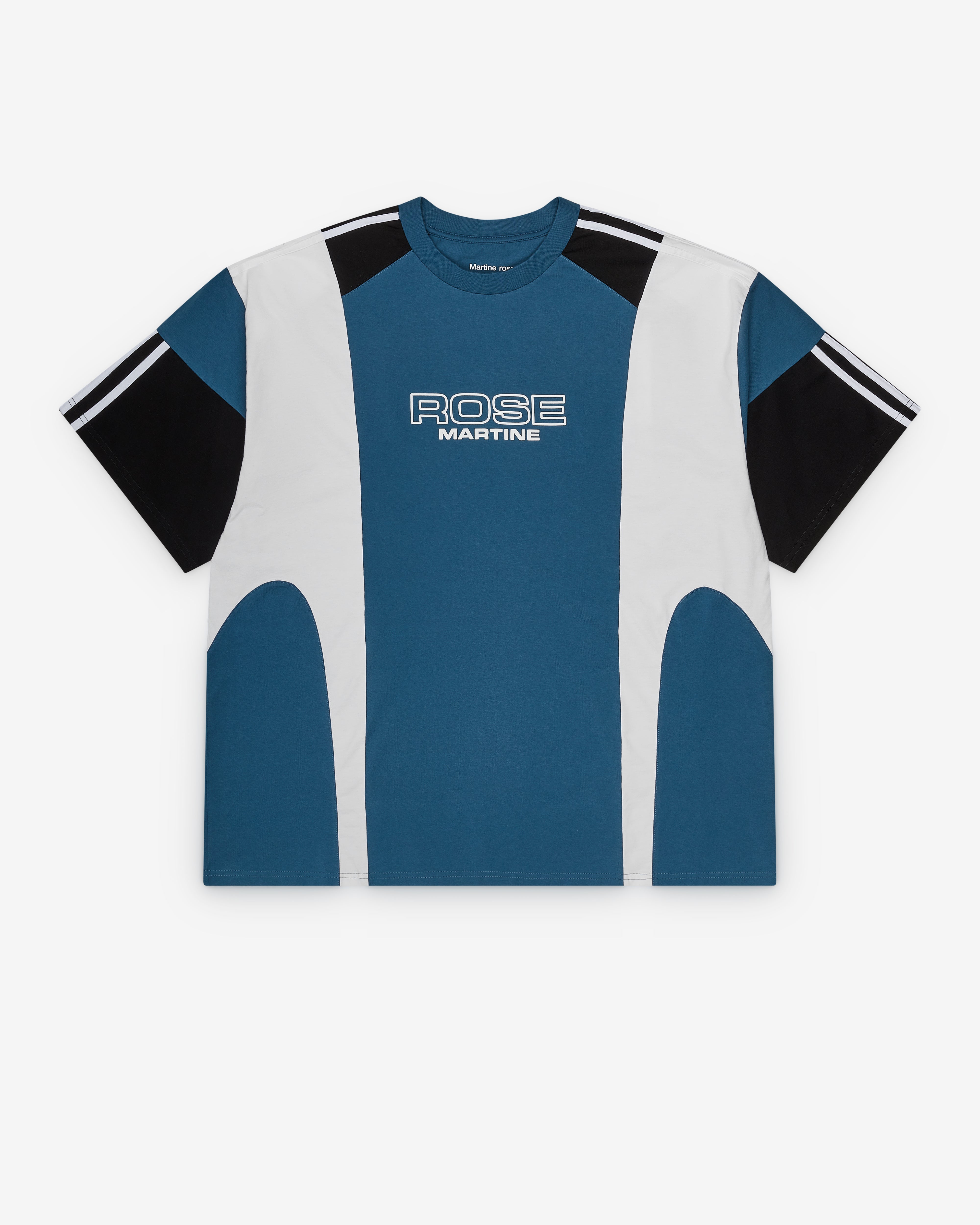 Martine Rose: Men's Oversized Panelled T-Shirt (Blue) | DSMNY E-SHOP