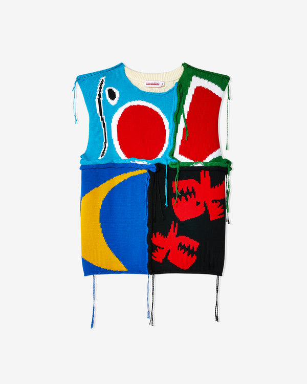 Charles Jeffrey - Men's Patch Cable Knit Vest - (Multi)