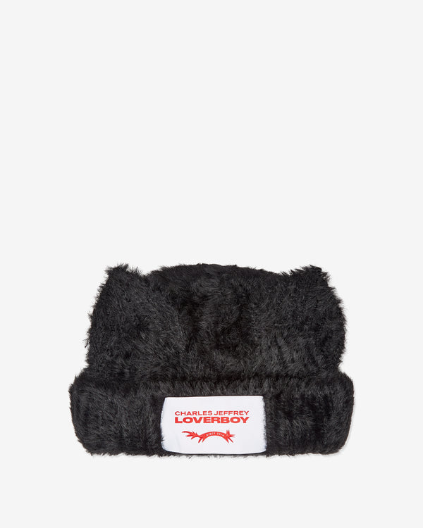 Charles Jeffrey - Men's Fluffy Chunky Ears Beanie - (Black)