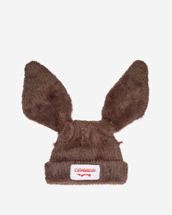 Charles Jeffrey - Men's Fluffy Chunky Rabbit Beanie - (Brown)