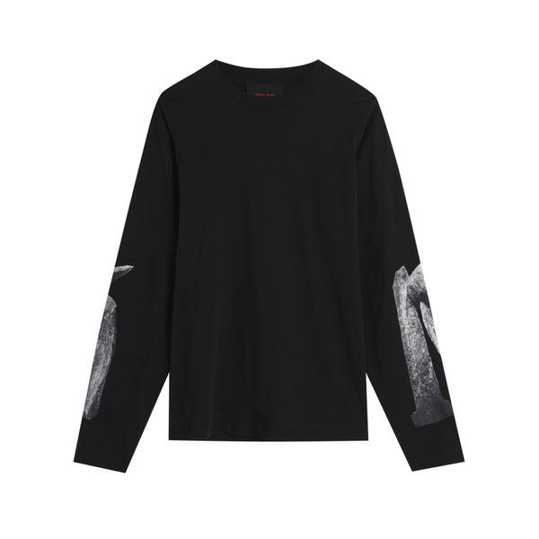 Simone Rocha - Men's Graphic Project Long Sleeve T-Shirt - (Black/Grey)
