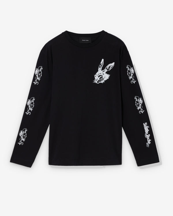 Simone Rocha - Men's Tortoise & Hare Logo Print T-Shirt - (Black/White)