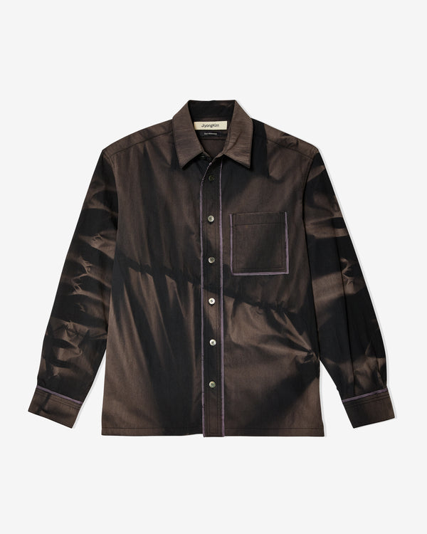 JiyongKim - Men's Sun-Bleached Raw Edge Shirt - (Black)