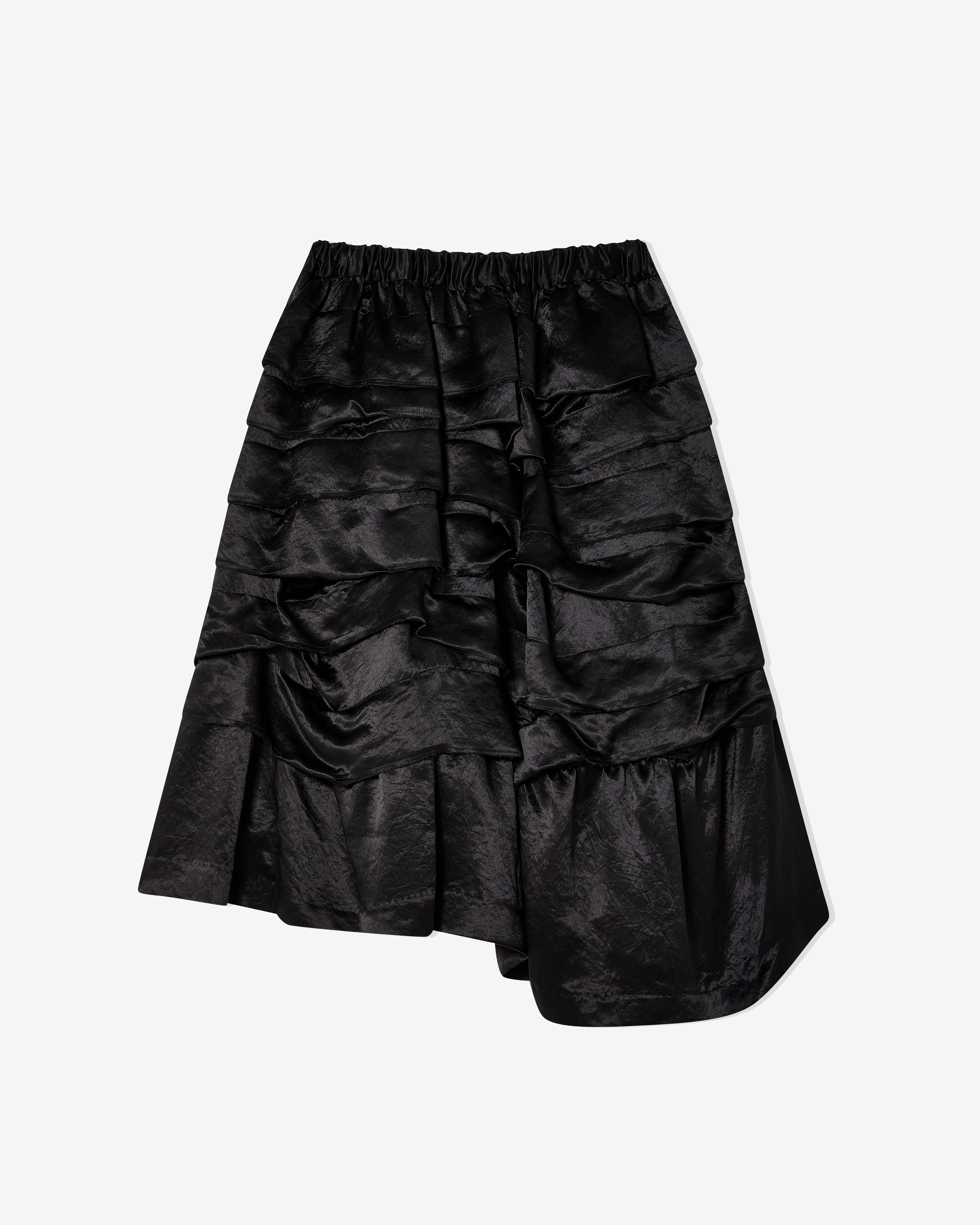 Black Comme des Garçons: Acetate Ruffled Skirt (Black) | DSMNY E-SHOP