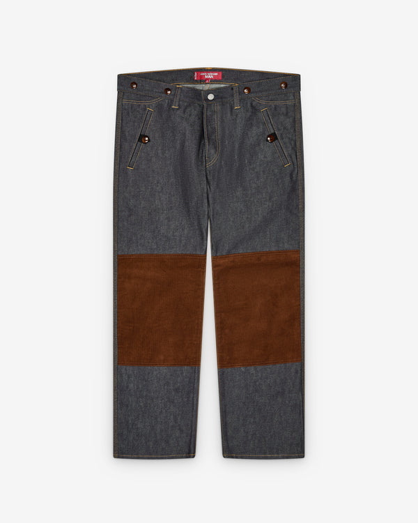 Junya Watanabe Man - Men's Panelled Jeans - (Indigo/Brown)