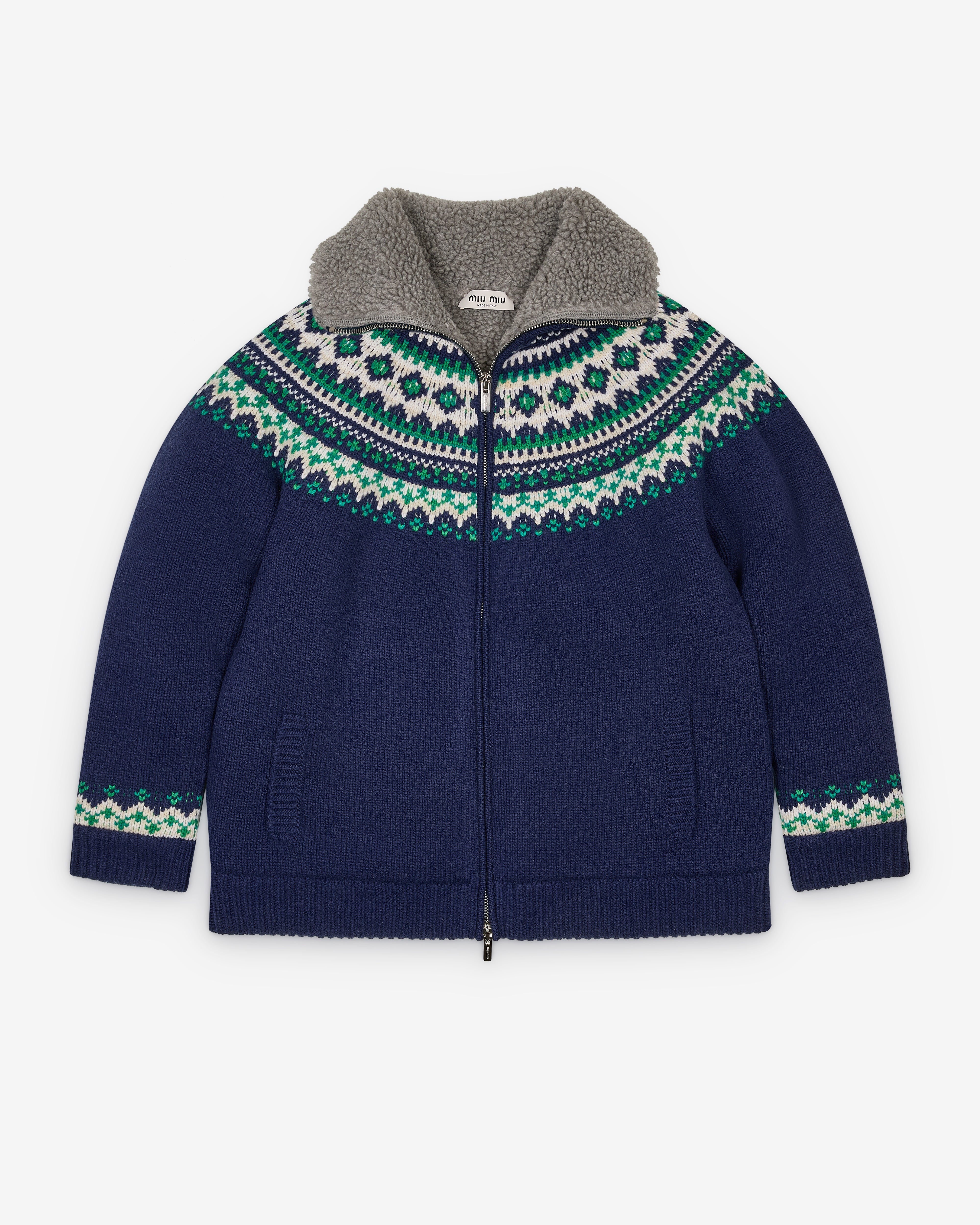 Miu Miu: Men's Cardigan (Navy) | DSMNY E-SHOP