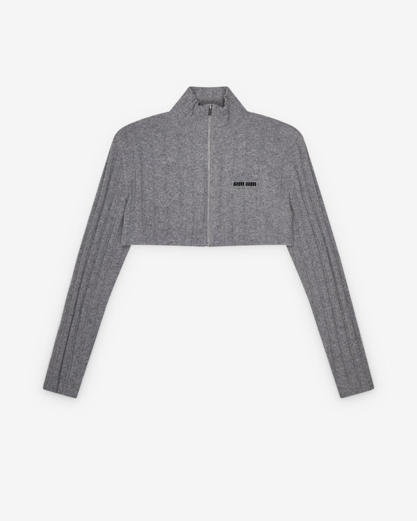 Miu Miu - Women's Cropped Cardigan - (Grey)