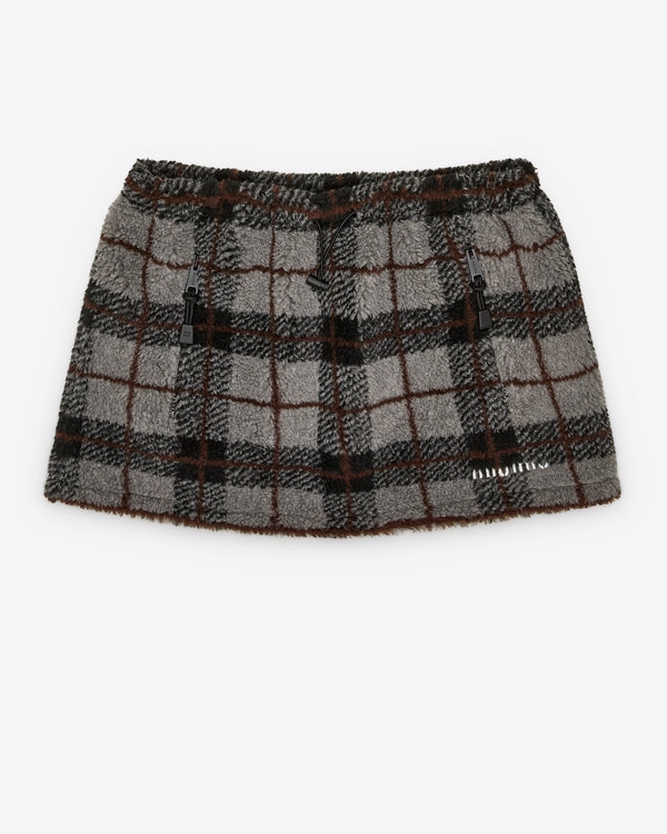 Miu Miu - Women's Plaid Skirt - (Grey)