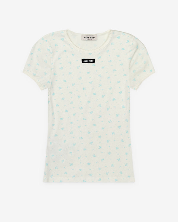 Miu Miu - Women's Floral Pullover - (White)