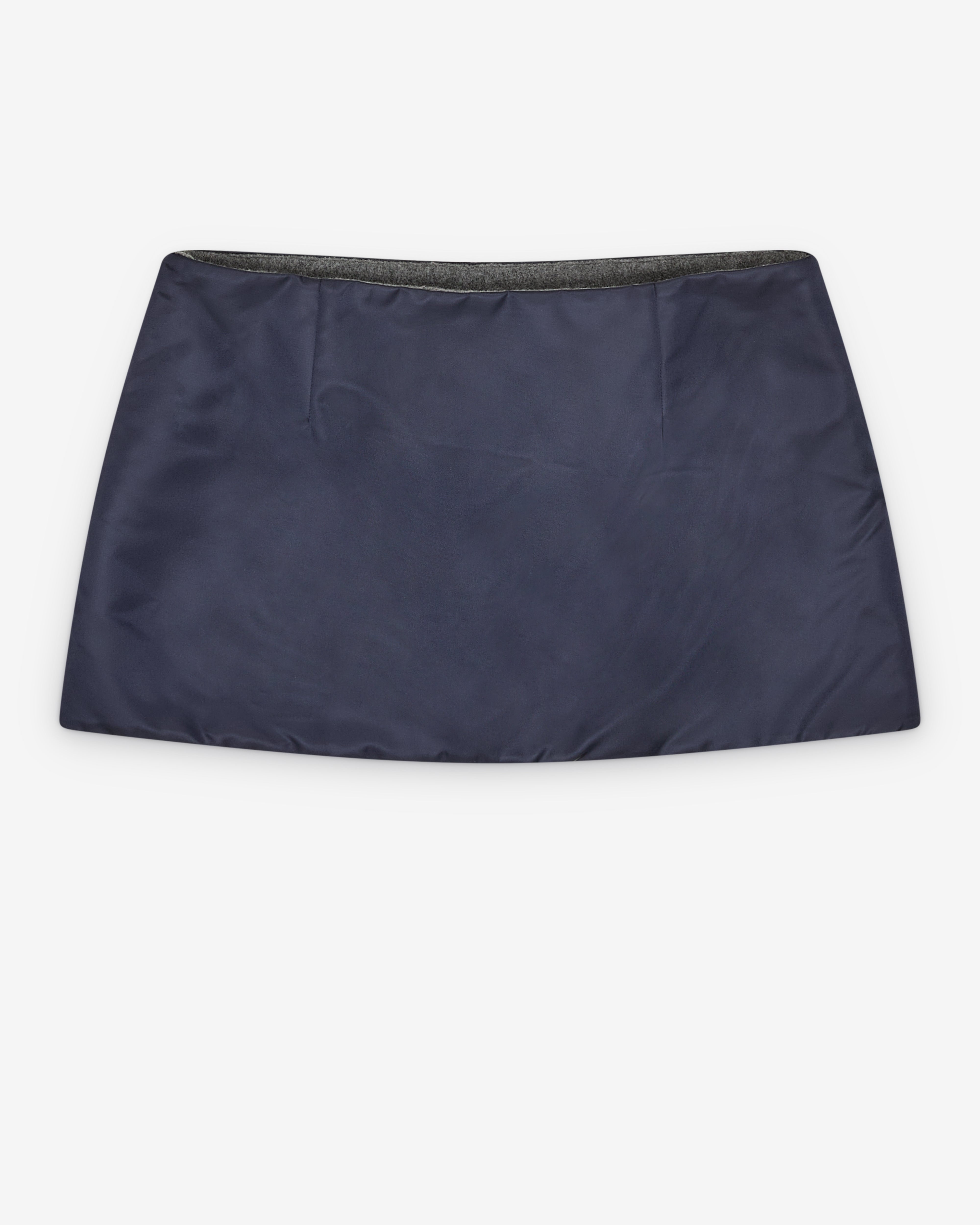 Miu Miu: Women's Logo-Embroidered Skirt (Navy) | DSMNY E-SHOP