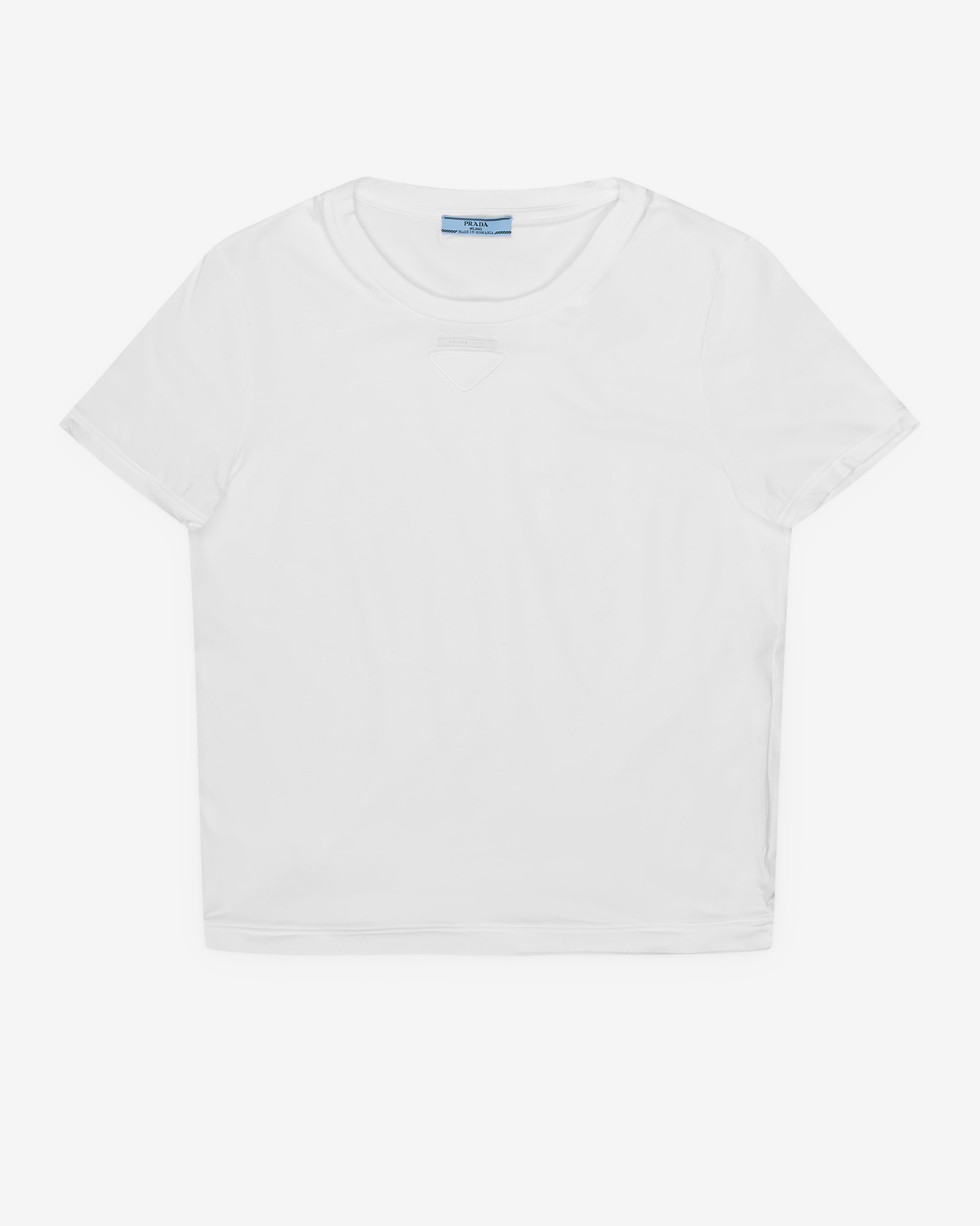 Prada: Women's Cotton Jersey T-Shirt (White) | DSMNY E-SHOP