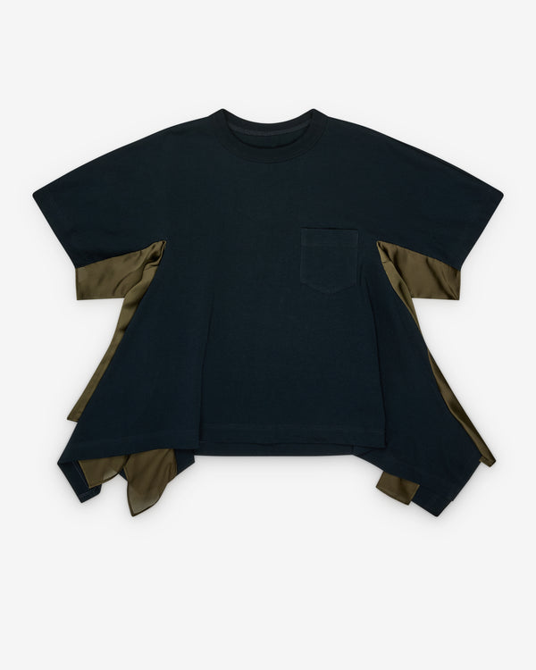 Sacai - Women's Jersey T-Shirt - (Navy/Khaki)