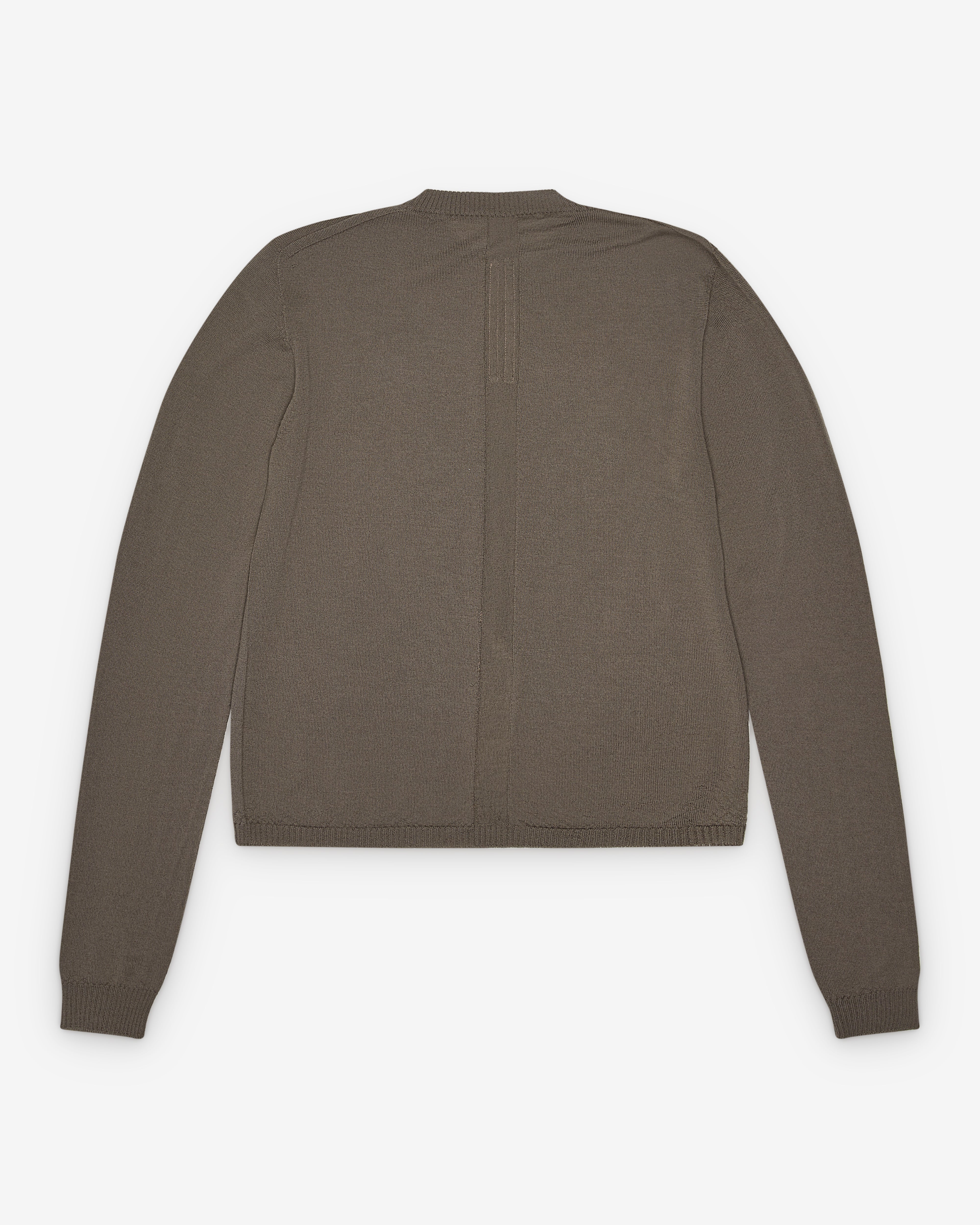 Rick Owens: Men's Cropped Biker Sweater (Dust) | DSMNY E-SHOP