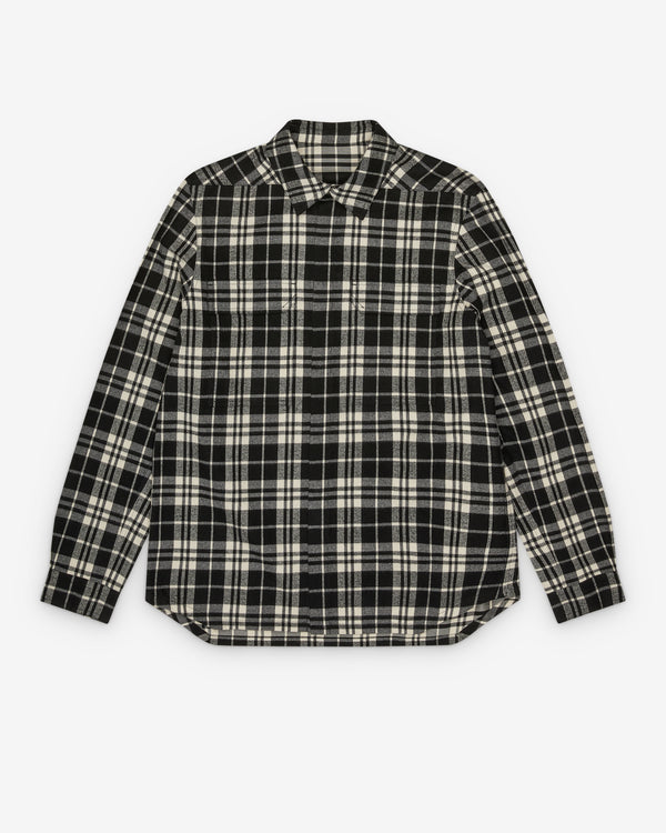 Rick Owens - Men's Plaid Outershirt - (Black Plaid)