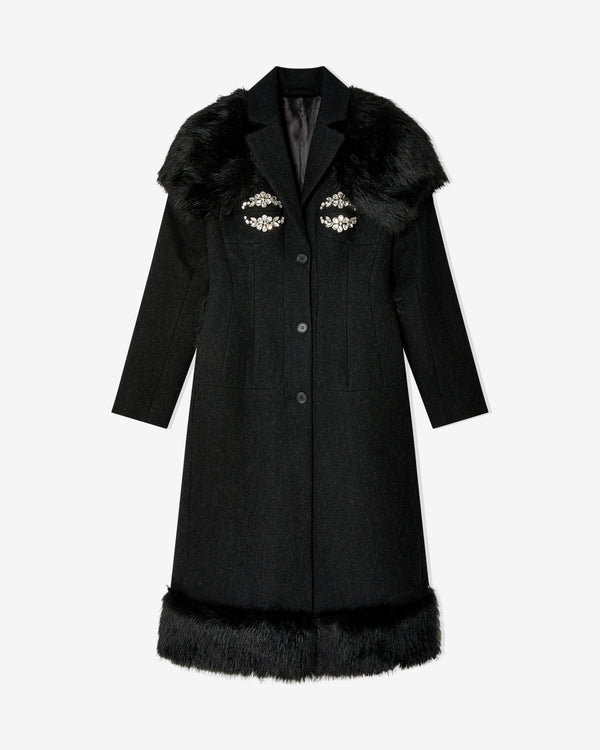 Simone Rocha - Women's Long Sculpted Coat - (Charcoal)