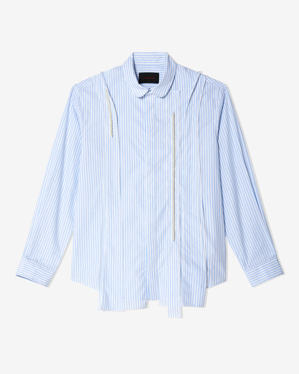 Simone Rocha - Men's Beaded Inverted Seam Classic Fit Shirt - (Blue/White)