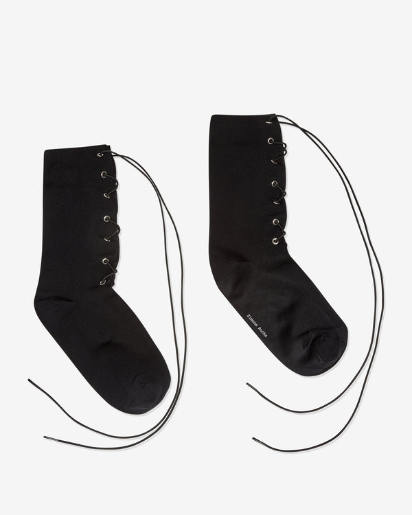 Simone Rocha - Women's Lace Up Ankle Socks - (Black)