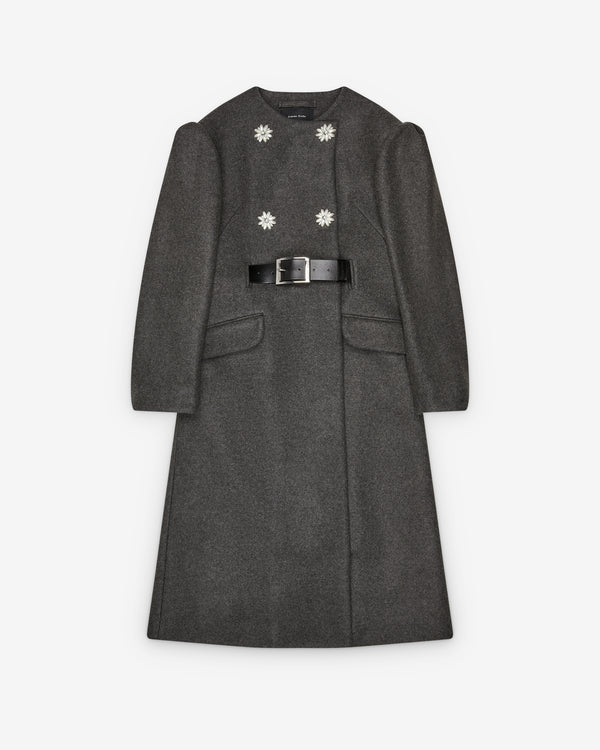 Simone Rocha - Women's Belted Long Sculpted Coat - (Charcoal)