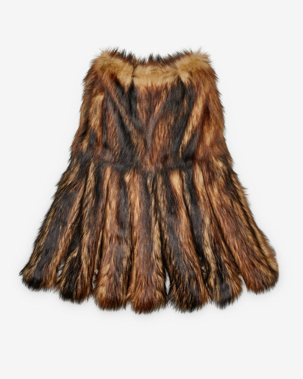 Simone Rocha - Women's Faux Fur Multi Slit Skirt - (Natural)