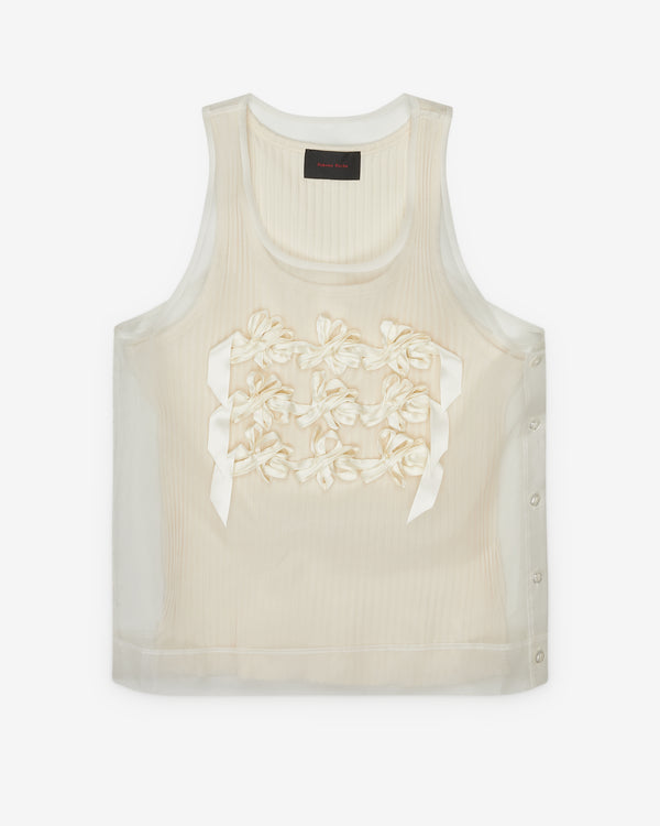 Simone Rocha - Men's Ribbon Daisy Chain Double Vest - (Ivory)