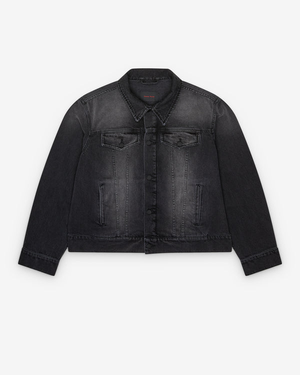 Simone Rocha - Men's Fitted Denim Trucker Jacket - (Distressed)