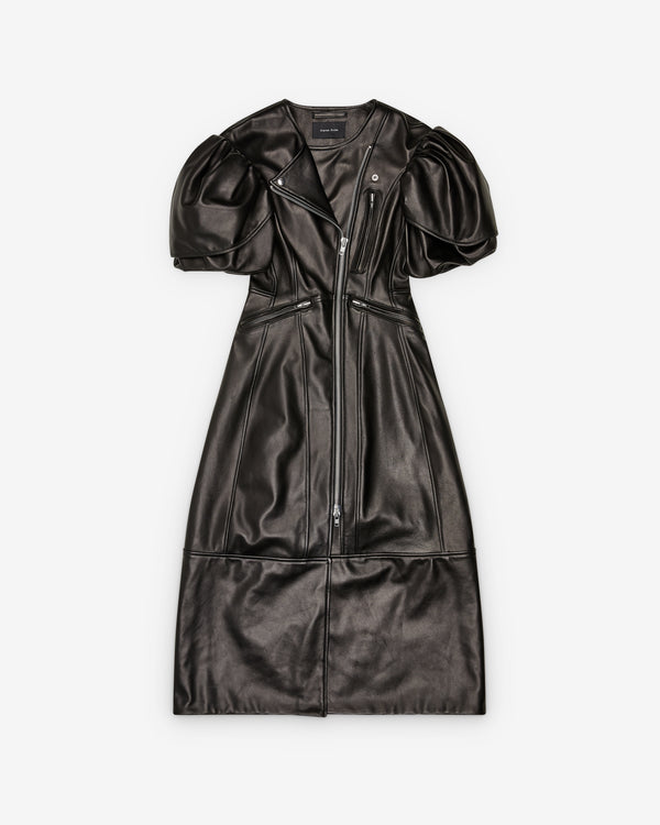 Simone Rocha - Women's Sculpted Petal Sleeve Biker Dress - (Black)
