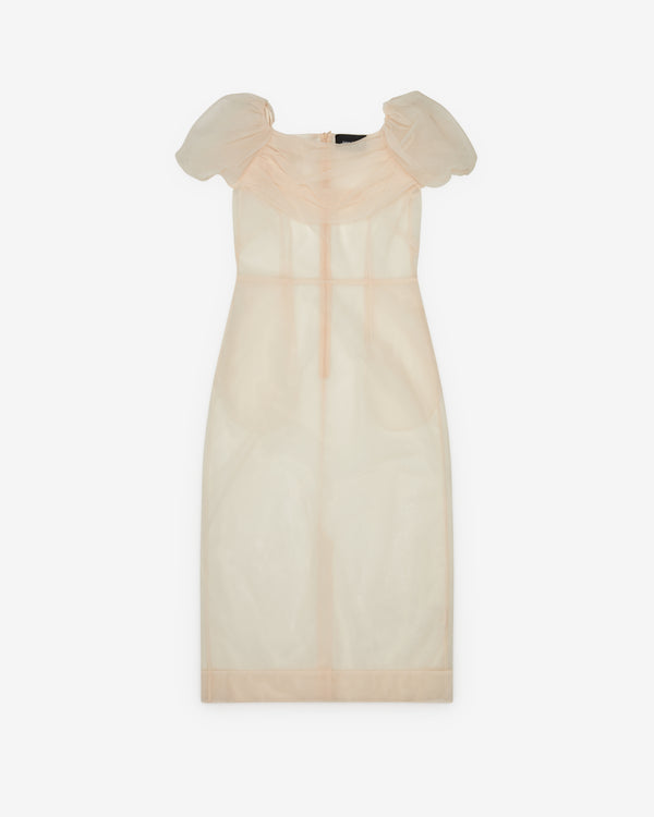 Simone Rocha - Women's Sheer Sculpted Gathered Bust Dress - (Nude)