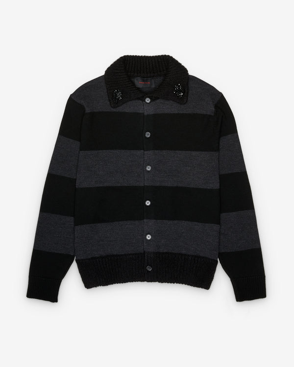 Simone Rocha - Men’s Striped Rugby Knit - (Charcoal)