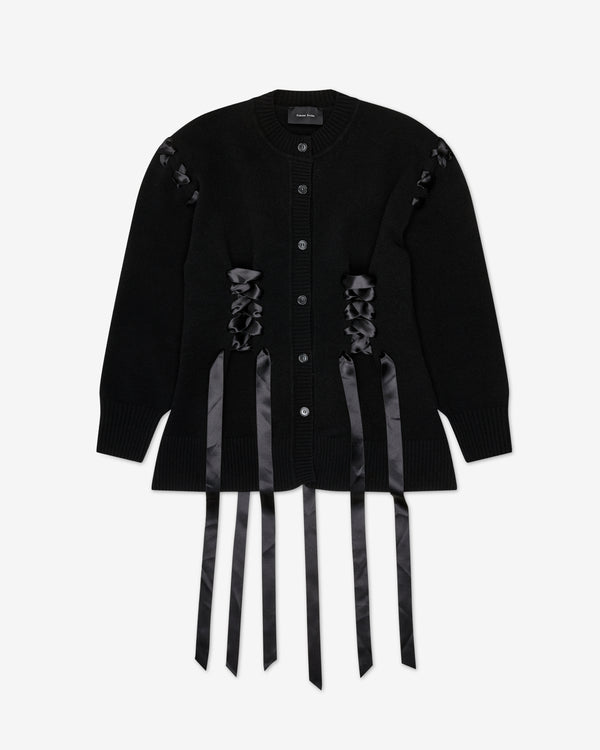 Simone Rocha - Women's Sculpted Ribbon Corset Cardigan - (Black)