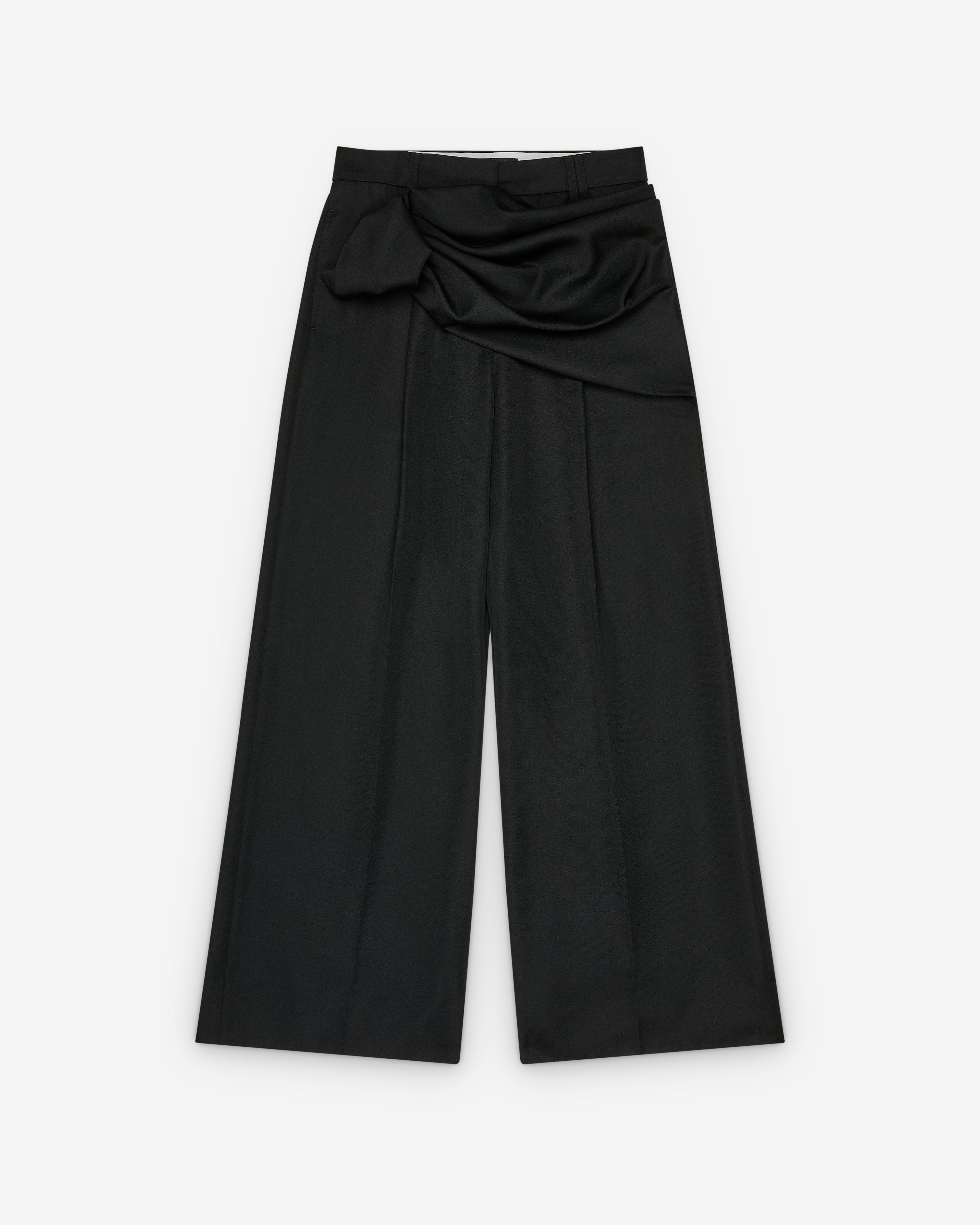 Simone Rocha: Women's Gathered Flower Sash Trousers (Black