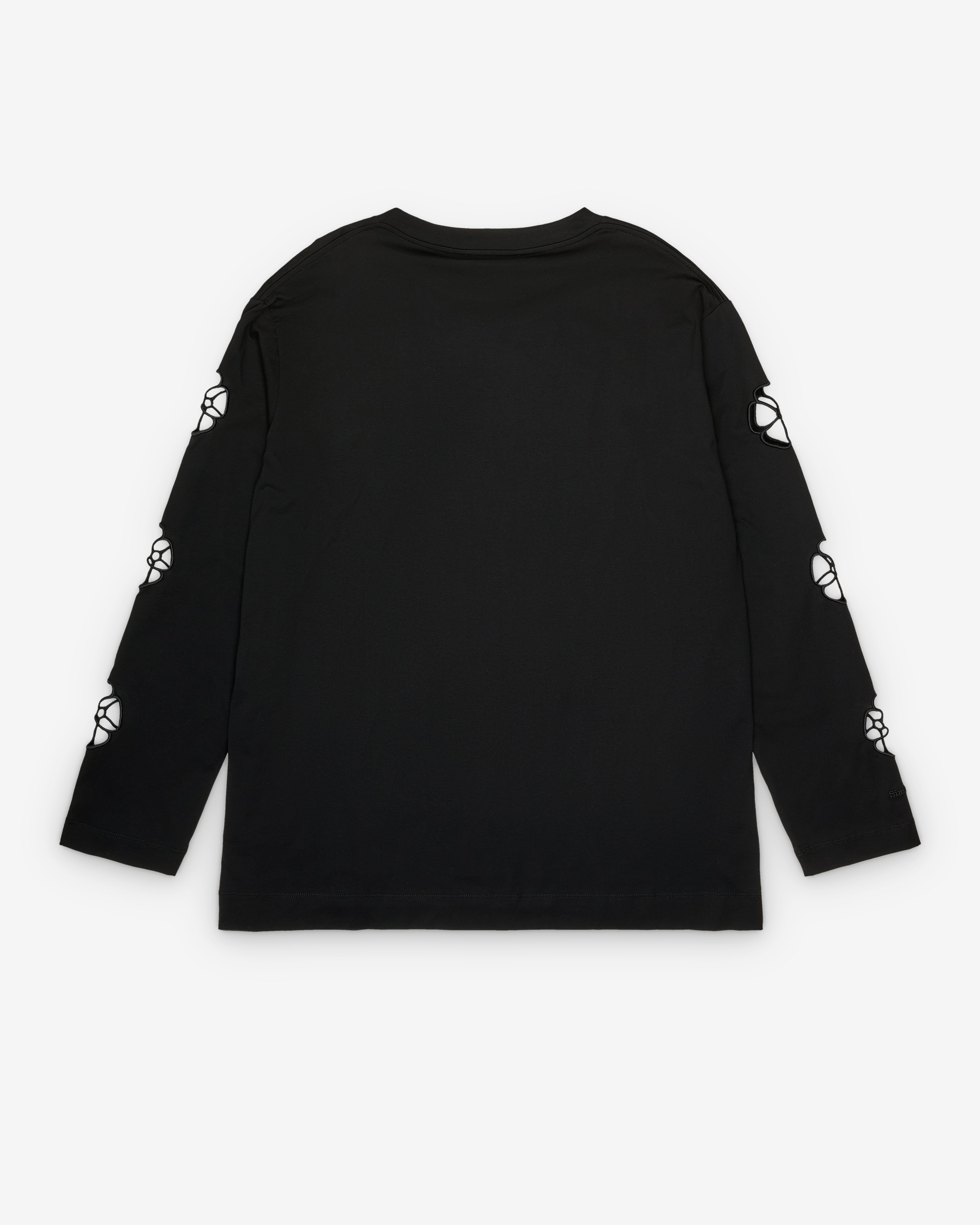 simone rocha ロングTシャツ Simone Rocha: Men's Daisy Cutout Long Sleeve T-Shirt (Black