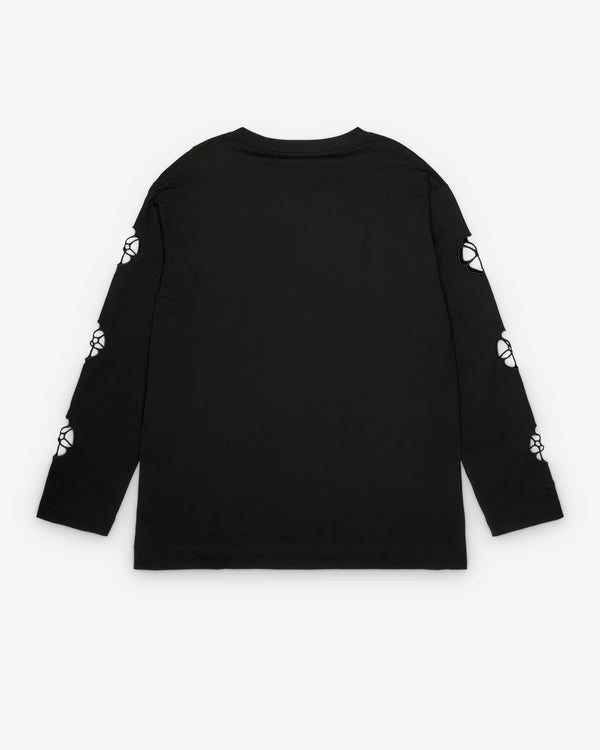 Simone Rocha - Men's Daisy Cutout Long Sleeve T-Shirt - (Black)