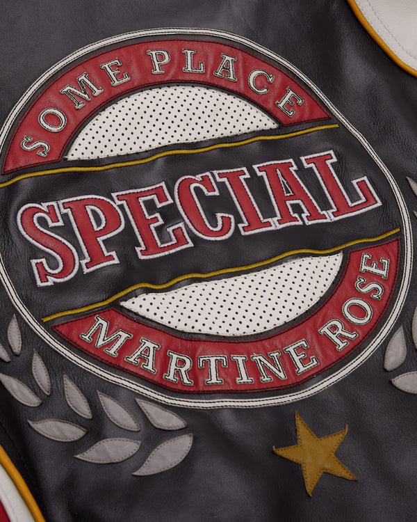 Martine Rose - Men's Superbowl Leather Jacket - (Black)