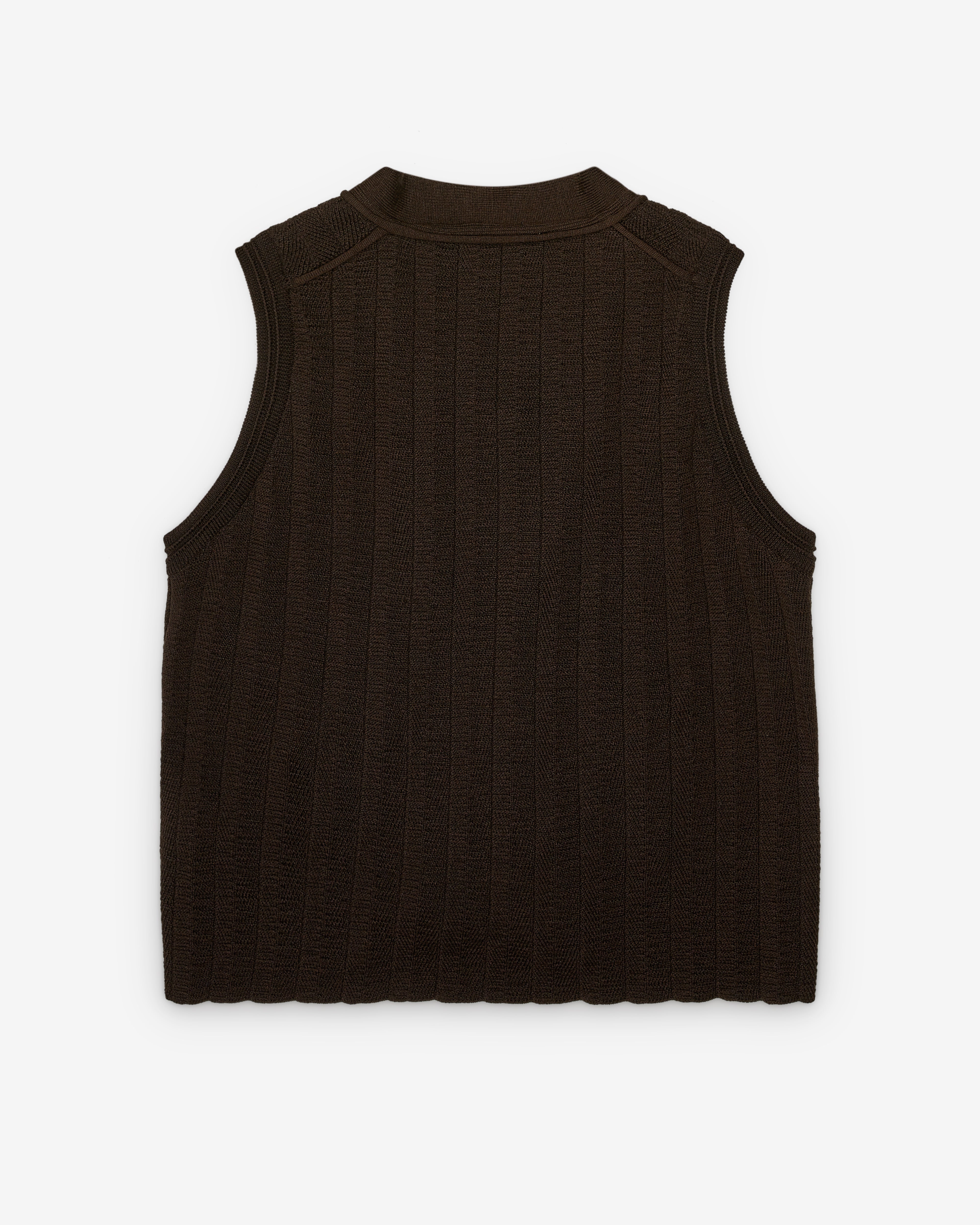 Kiko Kostadinov: Men's Fitz Knit Vest (Maroon) | DSMNY E-SHOP