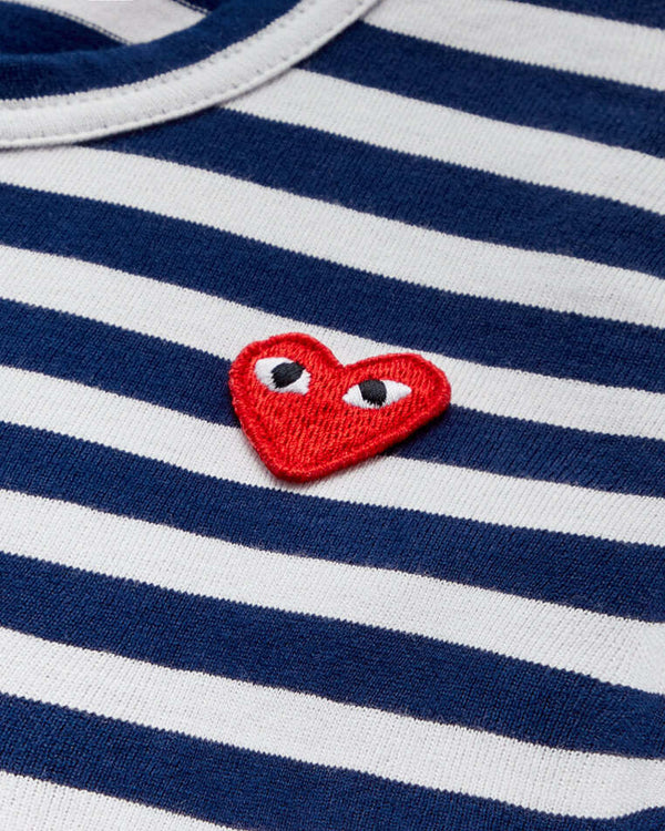 Play - Red Kid’s Striped Long Sleeve T-Shirt - (Navy)