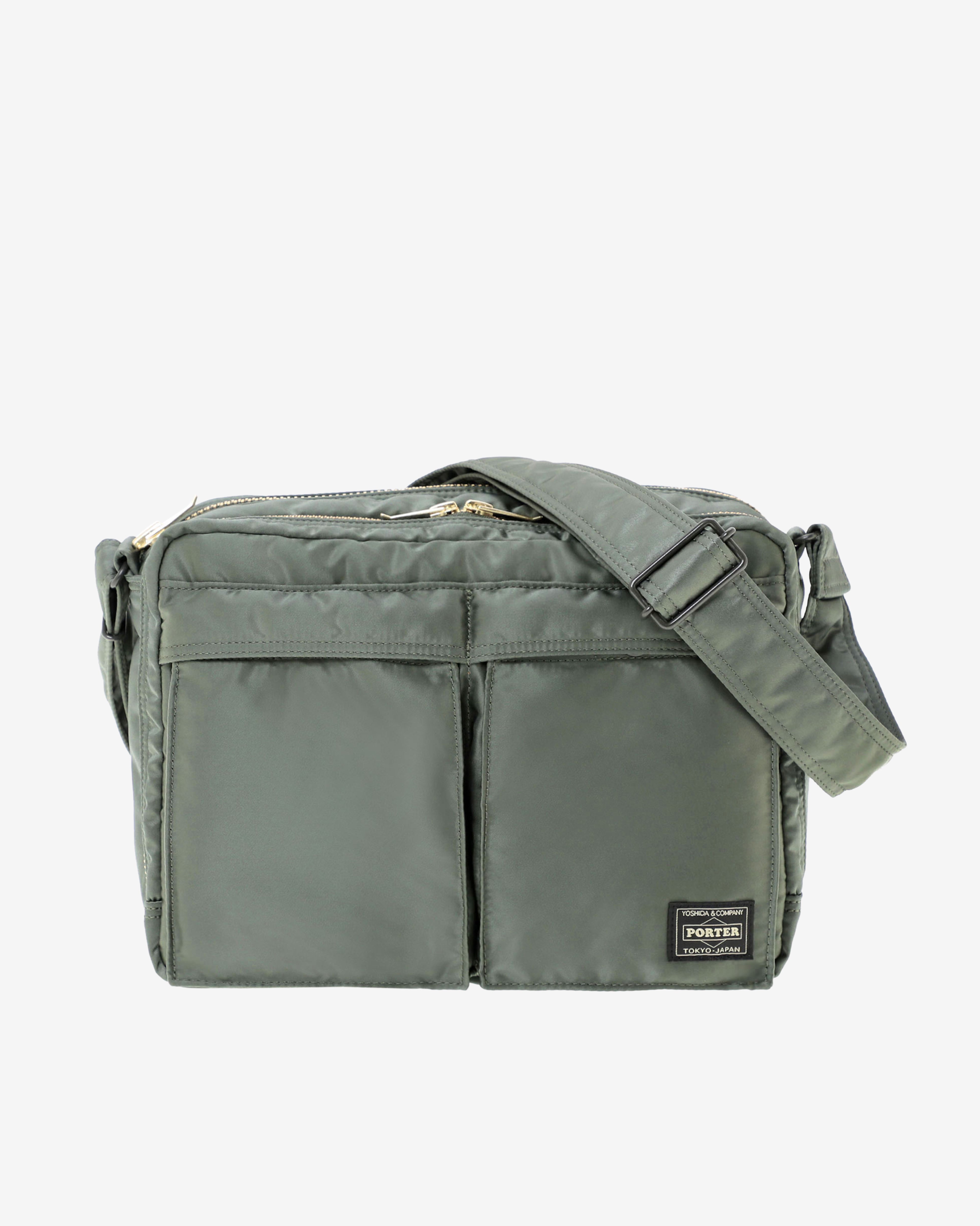 Porter Yoshida & Co.: Men's Tanker Sling Bag w Zip (L) (Green