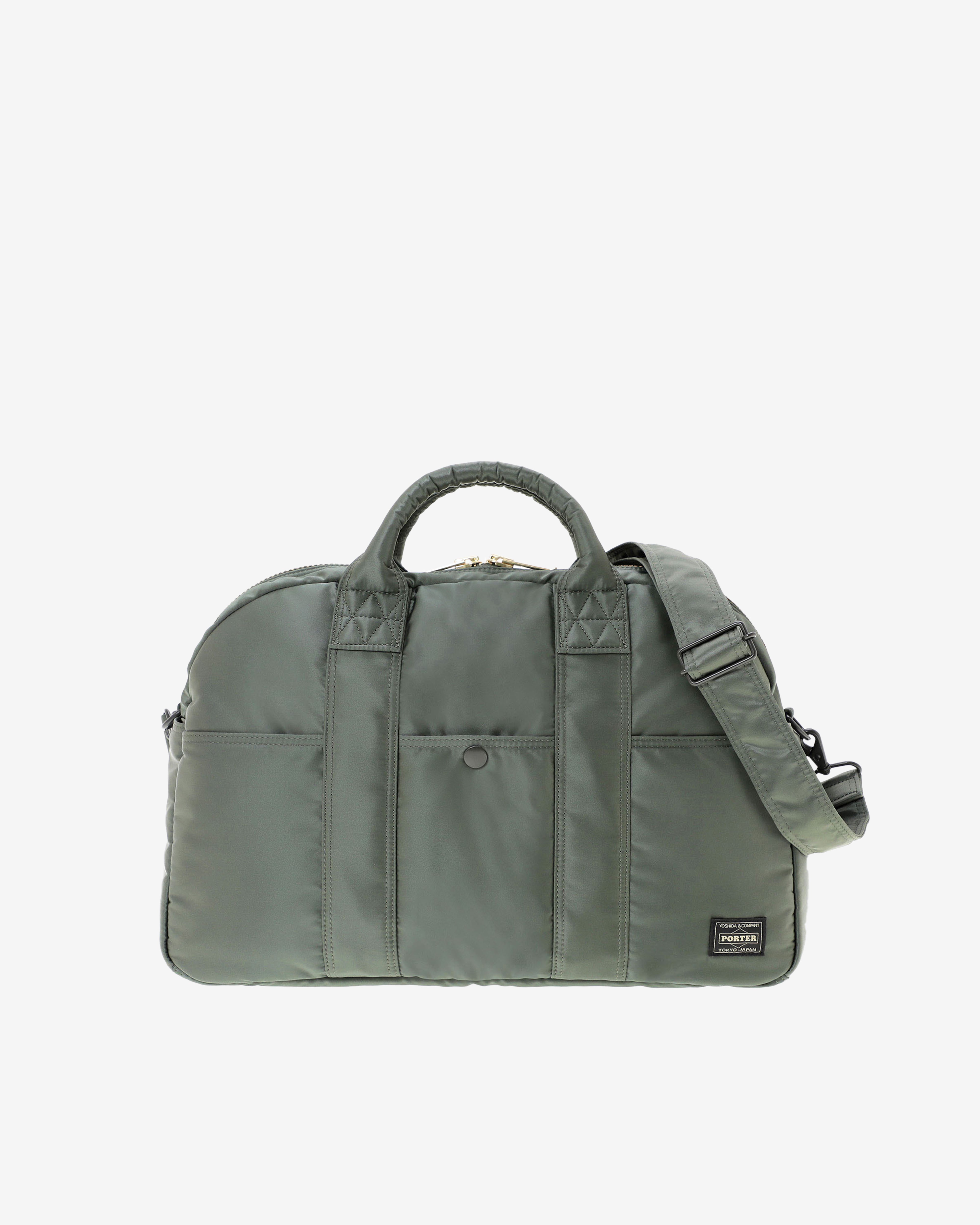 Porter Yoshida & Co.: Men's Tanker Boston Bag (L) (Green) | DSMNY