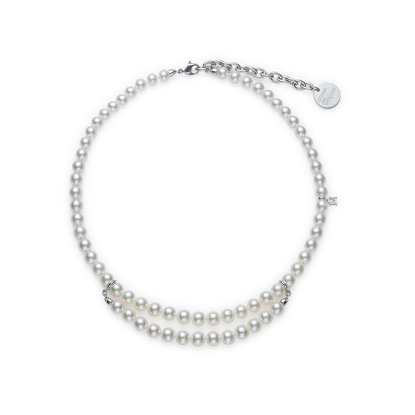 Comme des Garçons - Mikimoto Pearl Necklace - (Silver)