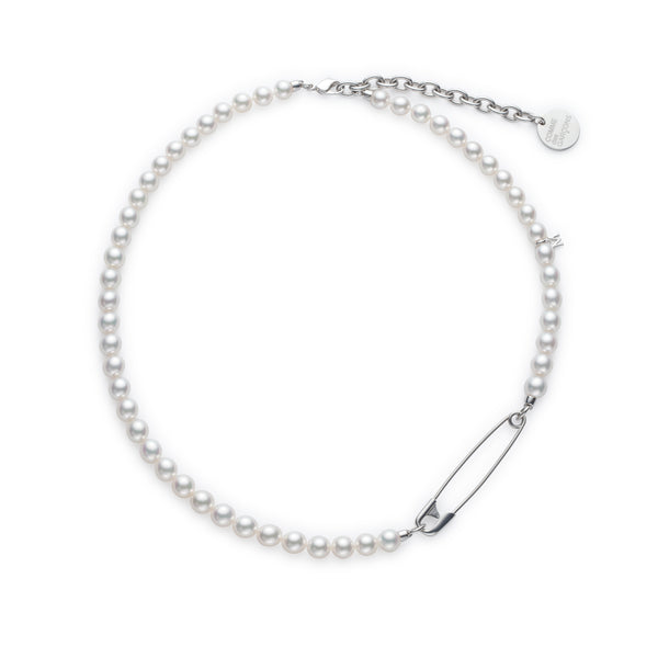 Comme des Garçons - Mikimoto Safety Pin Necklace - (Silver)