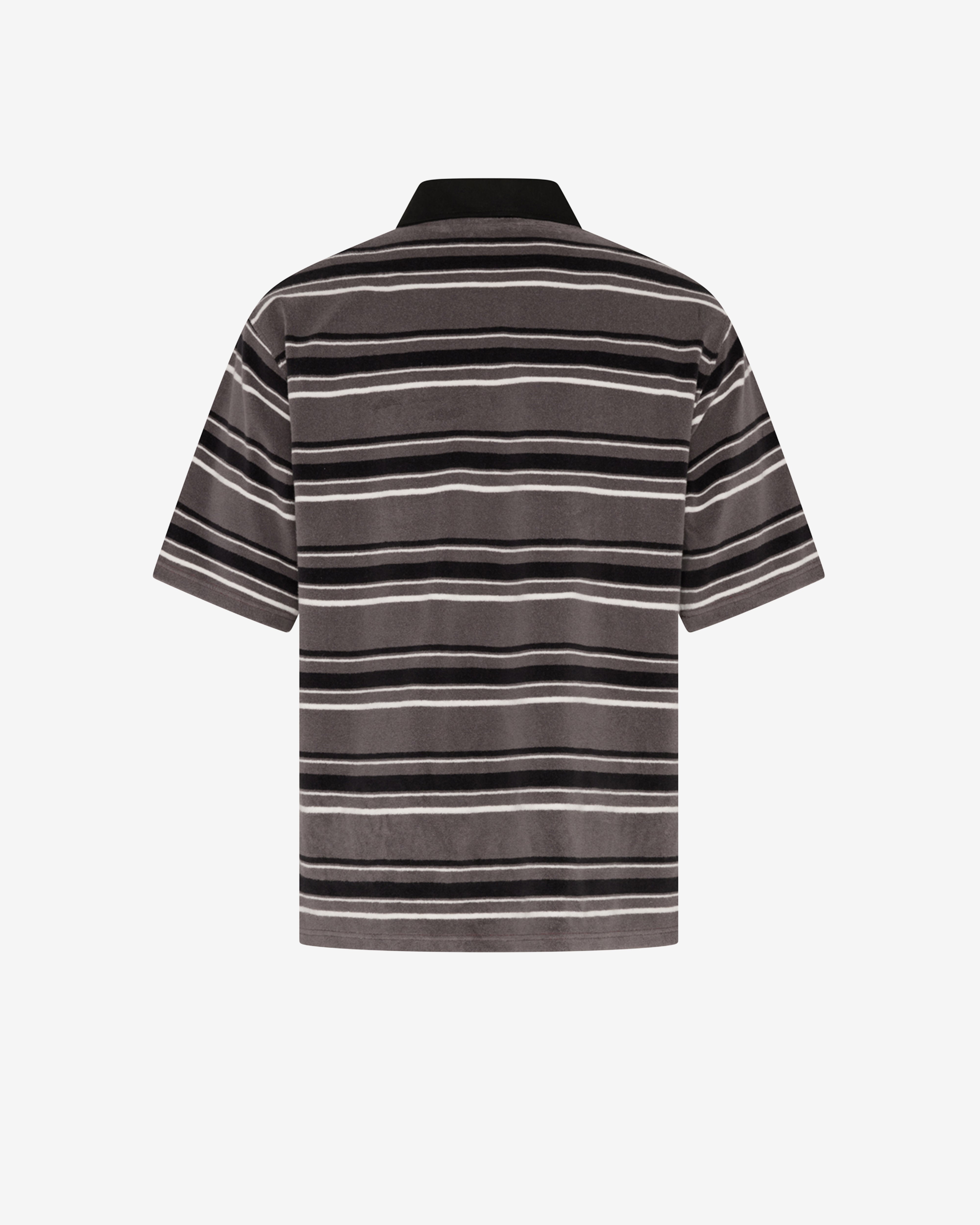 Martine Rose: Men's Oversized Short Sleeve Polo (Grey) | DSMNY E-SHOP