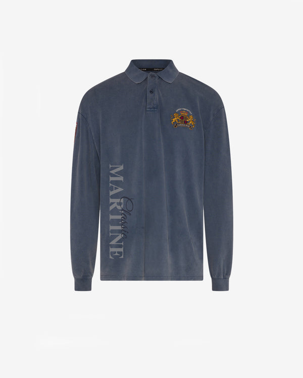 Martine Rose - Men's Long Sleeve Polo - (Blue)