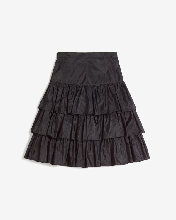 Valentino - Women's Ruffled Taffeta Skirt - (Black)