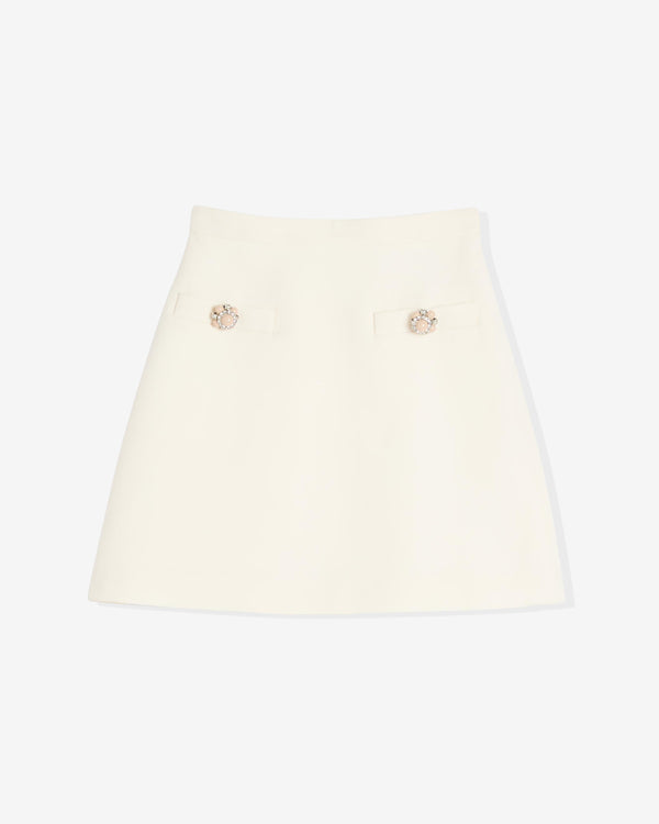 Valentino - Women's Crepe Couture Skirt - (Ivory)