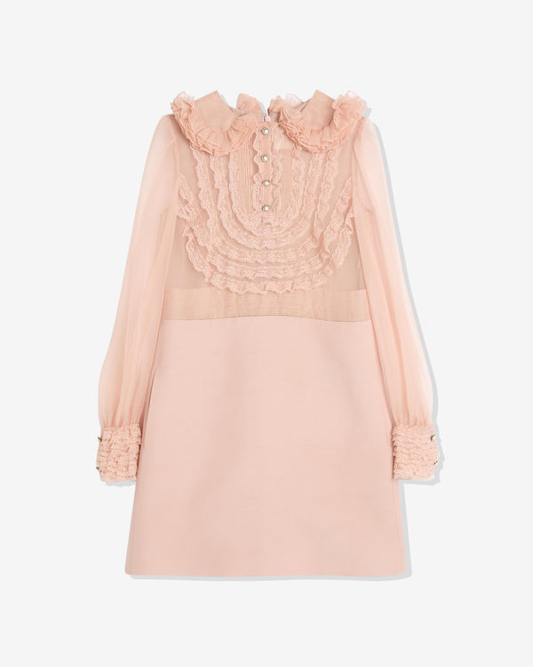 Valentino - Women's Embroidered Short Dress - (Rose)