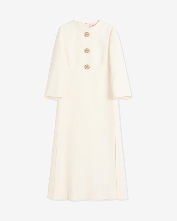 Valentino - Women's Crepe Couture Midi Dress - (Ivory)