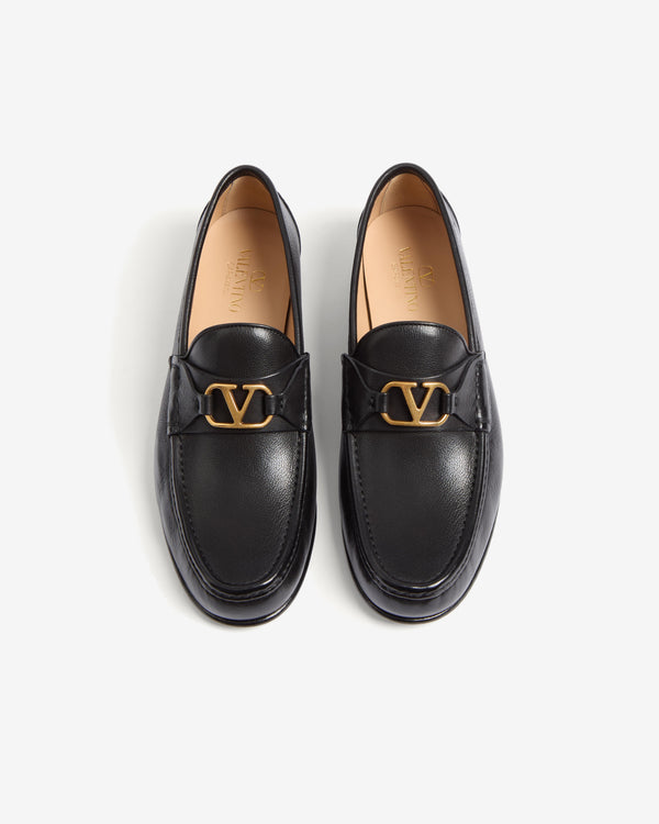 Valentino - Men's V-Logo Signature Buffalo Loafers - (Black)