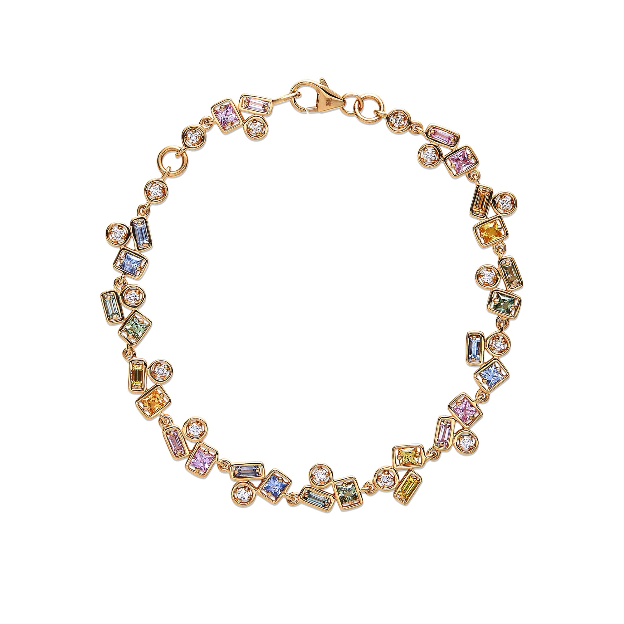 Suzanne Kalan - Pastel Sapphire Diamond Bracelet view 1