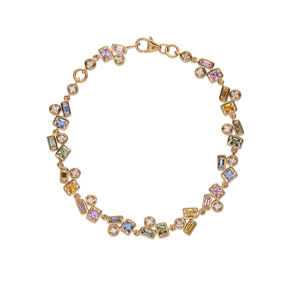 Suzanne Kalan - Pastel Sapphire Diamond Bracelet