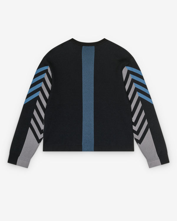 Kiko Kostadinov - Men's Gizi Panelled Jumper - (Black/Grey/Blue)